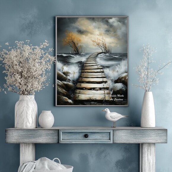 Matted 8x10 print 11x14 frame size Direct from Artist Bridge Over Troubled Water - Picture 1 of 2